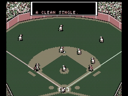 Gameplay of MicroLeague Baseball for Commodore 64